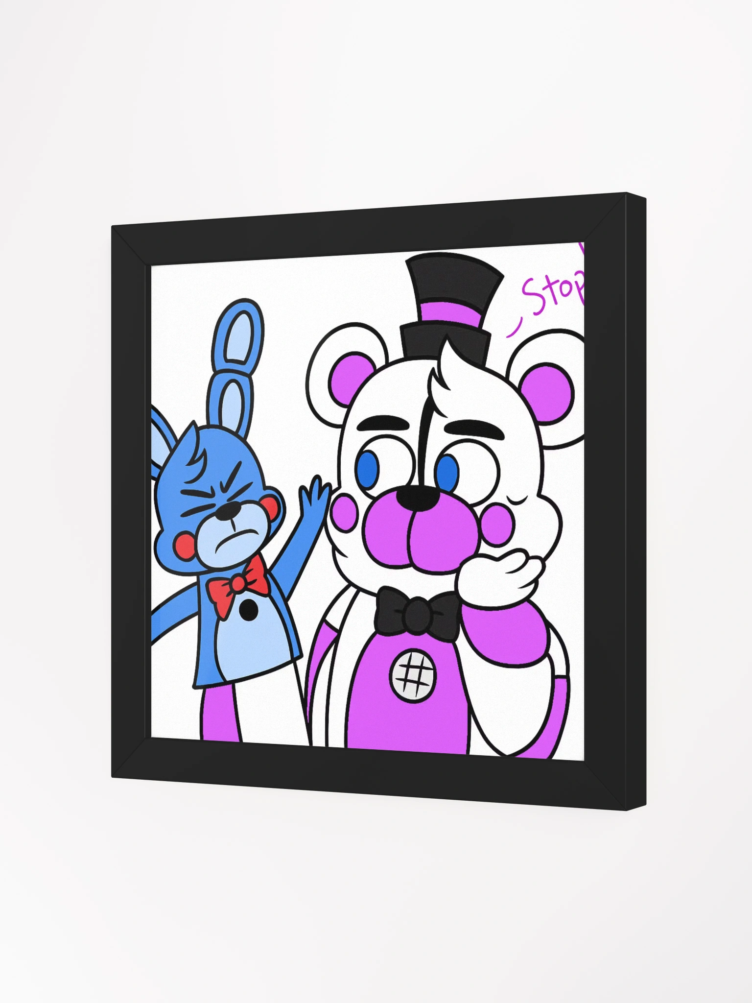 Funtime3Freddy3 Square Framed High-Quality Matte Poster