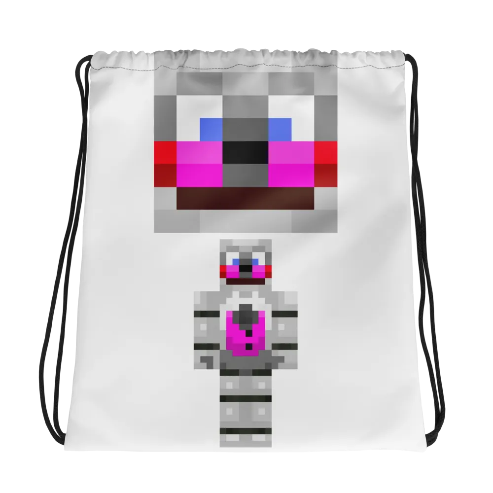Funtime3Freddy3 Minecraft Skin Drawstring Bag
