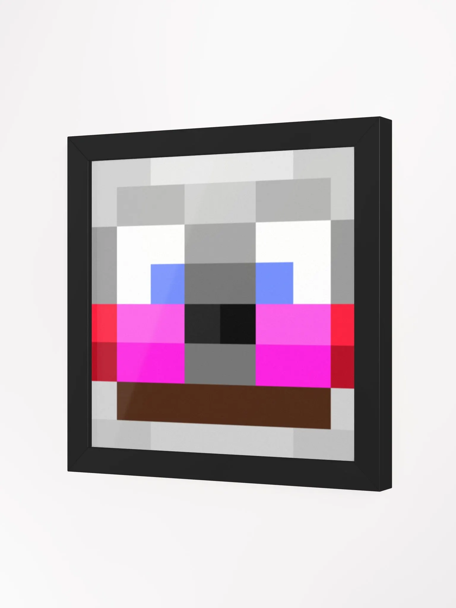 Funtime3Freddy3 Minecraft Skin Head Square Framed High-Quality Matte Poster