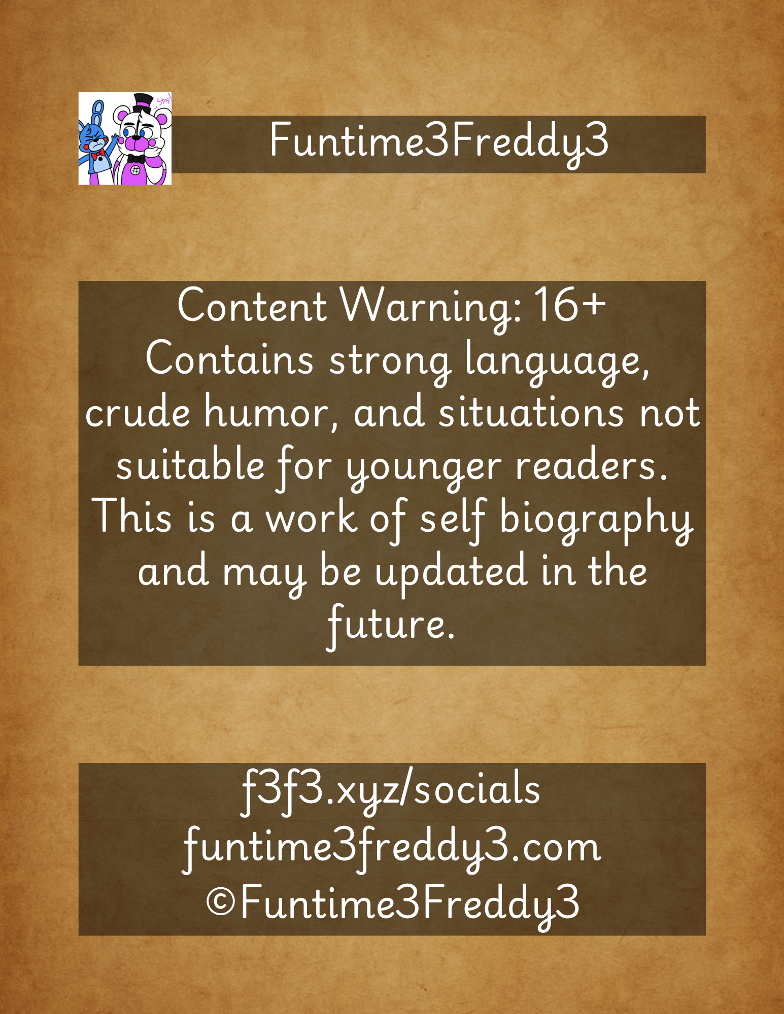 My Life Story Back Cover