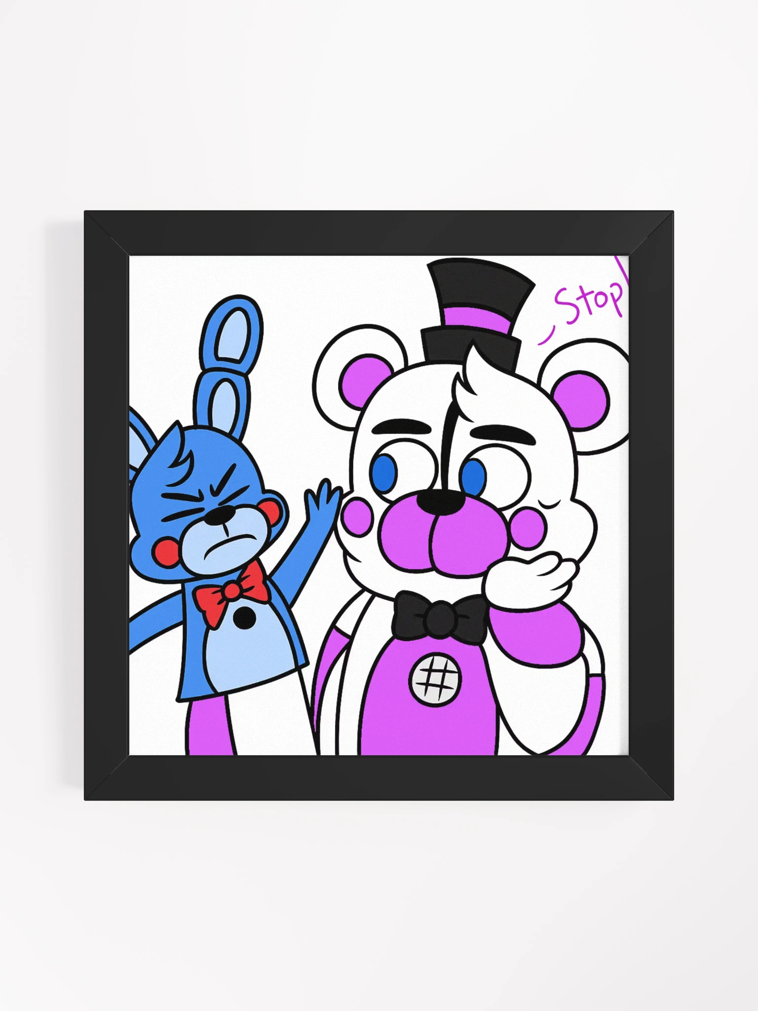 Funtime3Freddy3 Square Framed High-Quality Matte Poster